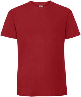 Fruit of the Loom Mens Ringgesponnen Premium Tshirt (Rood) - maat