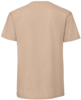 Fruit of the Loom Mens Ringgesponnen Premium Tshirt (Woestijnzand) - maat XL