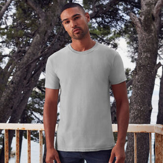 Fruit of the Loom Mens Ringgesponnen Premium Tshirt (Zinc) - maat Veelkleurig