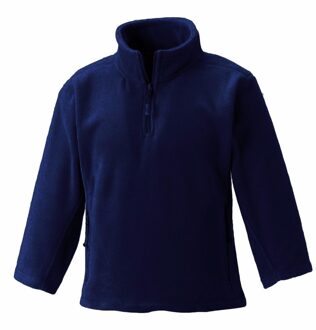 Fruit of the Loom Navy blauwe fleece trui voor jongens 116 (5-6 jaar)