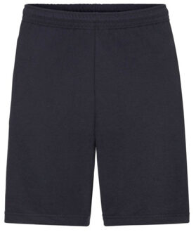 Fruit of the Loom Navy blauwe shorts / korte joggingbroek voor heren - donkerblauw - katoen - kort joggingbroekje S