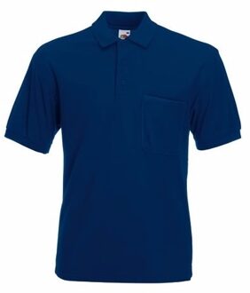 Fruit of the Loom Navy poloshirt korte mouw voor heren 2XL (56)