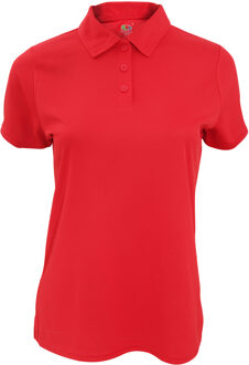 Fruit of the Loom Polo Dames Vochtafvoerende Performance Poloshirt (Rood)