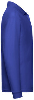 Fruit of the Loom Polo shirt met lange mouwen voor kinderen/kinderen Blauw - 140/146