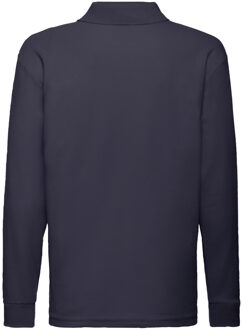 Fruit of the Loom Polo shirt met lange mouwen voor kinderen/kinderen Blauw
