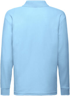 Fruit of the Loom Polo shirt met lange mouwen voor kinderen/Kinderen (Hemelsblauw)