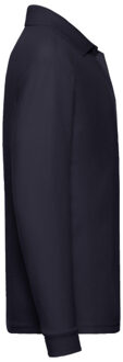 Fruit of the Loom Polo shirt met lange mouwen voor kinderen/kinderen - maat 128 Blauw