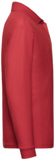 Fruit of the Loom Polo shirt met lange mouwen voor kinderen/kinderen - maat 128 Rood