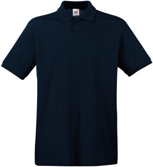 Fruit of the Loom poloshirt premium - donkerblauw - heren - katoen - 180 grams