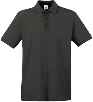 Fruit of the Loom poloshirt premium - donkergrijs - heren - katoen - 180 grams
