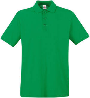 Fruit of the Loom poloshirt premium - groen - heren - katoen - 180 grams L (EU 52)