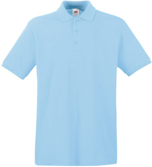 Fruit of the Loom poloshirt premium - lichtblauw - heren - katoen - 180 grams