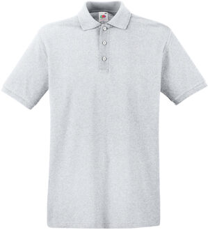 Fruit of the Loom poloshirt premium - lichtgrijs - heren - katoen - 180 grams XL (EU 54)