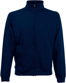 Fruit of the Loom premium sweat jacket/vest - donkerblauw - katoen/polyester 2XL (EU 56)
