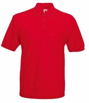 Fruit of the Loom Rood poloshirt korte mouw voor heren 2XL (56)