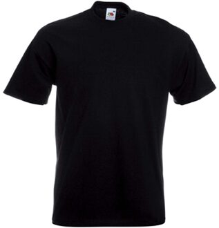 Fruit of the Loom Set van 2x stuks basic zwart t-shirt voor heren, maat: M (38/50)