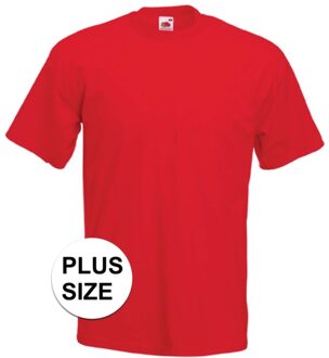 Fruit of the Loom Set van 2x stuks grote maten basic rood t-shirt voor heren, maat: 3XL (46/58)