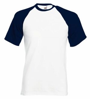Fruit of the Loom Short Sleeve Baseball T * Actie * Versch.kleure/Patroon,Groen,Geel,Zwart,Wit,Blauw,Grijs,Rood - Small,Medium,Large,X-Large,XX-Large,3XL