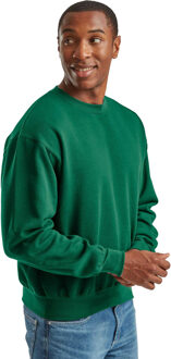 Fruit of the Loom Superkatoenen uniseks sweater voor volwassenen (College Groen) - maat S Donkergroen