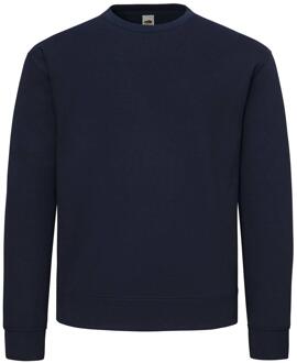 Fruit of the Loom Superkatoenen uniseks sweater voor volwassenen (Deep Navy) - maat L Blauw
