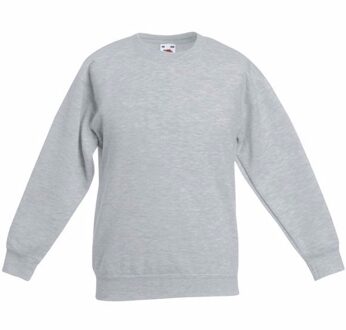 Fruit of the Loom Sweater - grijs - voor kinderen - katoenmix