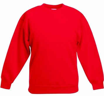 Fruit of the Loom Sweater - rood - voor kinderen - katoenmix