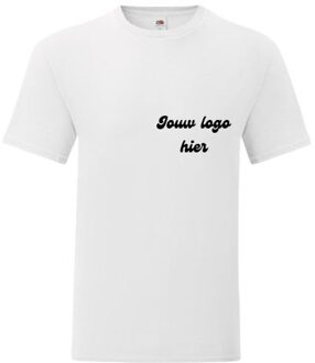 Fruit of the Loom T-shirt Kids bedrukt - Kleur: Wit, Maat: 104