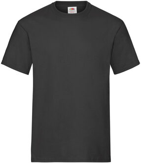 Fruit of the Loom T-shirts zwart heren - Ronde hals - 195 g/m2 - Ondershirt shirt - Zwarte katoenen shirts voor mannen L (EU 52)