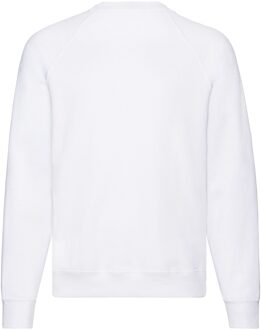 Fruit of the Loom Uniseks klassiek effen raglan sweatshirt voor volwassenen Wit