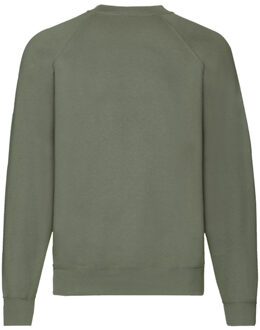 Fruit of the Loom Uniseks klassiek raglan sweatshirt voor volwassenen Groen