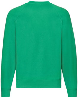 Fruit of the Loom Uniseks klassiek raglan sweatshirt voor volwassenen Groen