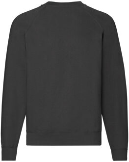 Fruit of the Loom Uniseks klassiek raglan sweatshirt voor volwassenen Zwart