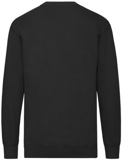 Fruit of the Loom Uniseks lichtgewicht sweatshirt met inzet voor volwassenen Zwart
