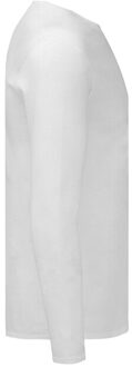 Fruit of the Loom Unisex adult iconic 140 t-shirt met lange mouwen Wit - XXXL
