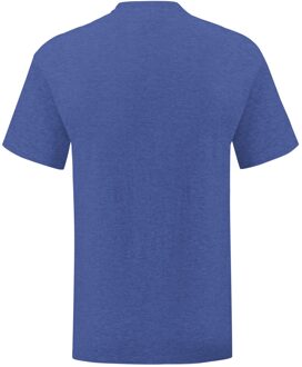 Fruit of the Loom Unisex adult iconic heather t-shirt Blauw