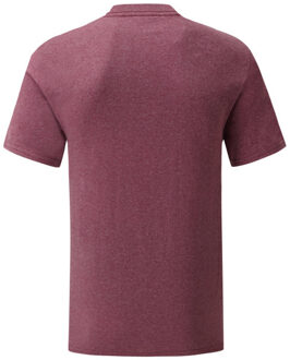 Fruit of the Loom Unisex adult iconic heather t-shirt - maat XXXL Paars