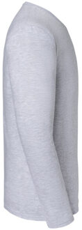 Fruit of the Loom Unisex adult iconic heather t-shirt met lange mouwen - maat M Grijs