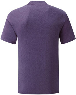 Fruit of the Loom Unisex adult iconic heather t-shirt Paars - XXXL