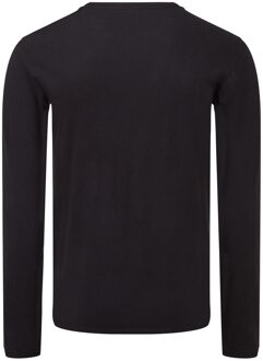 Fruit of the Loom Unisex adult iconic t-shirt met lange mouwen Zwart