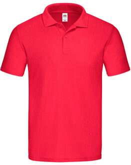 Fruit of the Loom Unisex adult origineel poloshirt Rood - XXXL