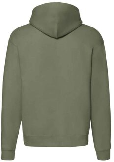 Fruit of the Loom Unisex Adult Premium Full Zip Hoodie (Klassieke Olijf) - maat XL Groen