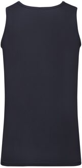 Fruit of the Loom Unisex Adult Valueweight Athletic Tank Top (Deep Navy) Blauw - S