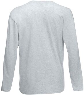 Fruit of the Loom Unisex Adult Valueweight Effen T-shirt met lange mouwen (Heide Grijs)