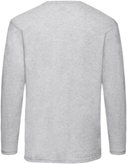 Fruit of the Loom Unisex Adult Valueweight Heather T-shirt met lange mouwen (Grijs) - maat M