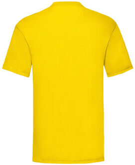 Fruit of the Loom Unisex adult waardevol t-shirt - maat XXXL Geel
