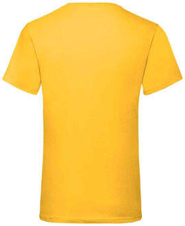 Fruit of the Loom Unisex adult waardevol v hals t-shirt Geel