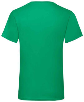 Fruit of the Loom Unisex adult waardevol v hals t-shirt Groen