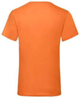 Fruit of the Loom Unisex adult waardevol v hals t-shirt Oranje - XXXL