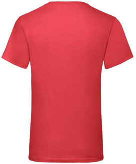 Fruit of the Loom Unisex adult waardevol v hals t-shirt Rood