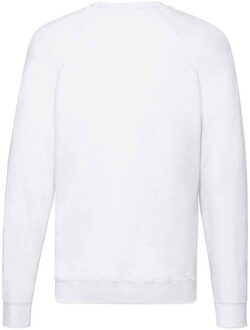 Fruit of the Loom Unisex Lichtgewicht Raglan Sweatshirt voor volwassenen (Wit) - maat 2XL